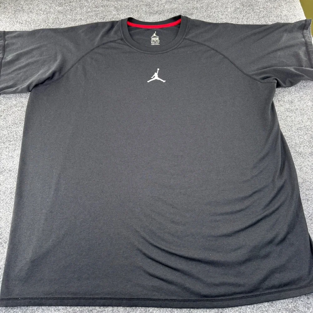 Jordan T-Shirt Mens XXL Gorpcore Polyester Relaxed Black Short Sleeve Athletic